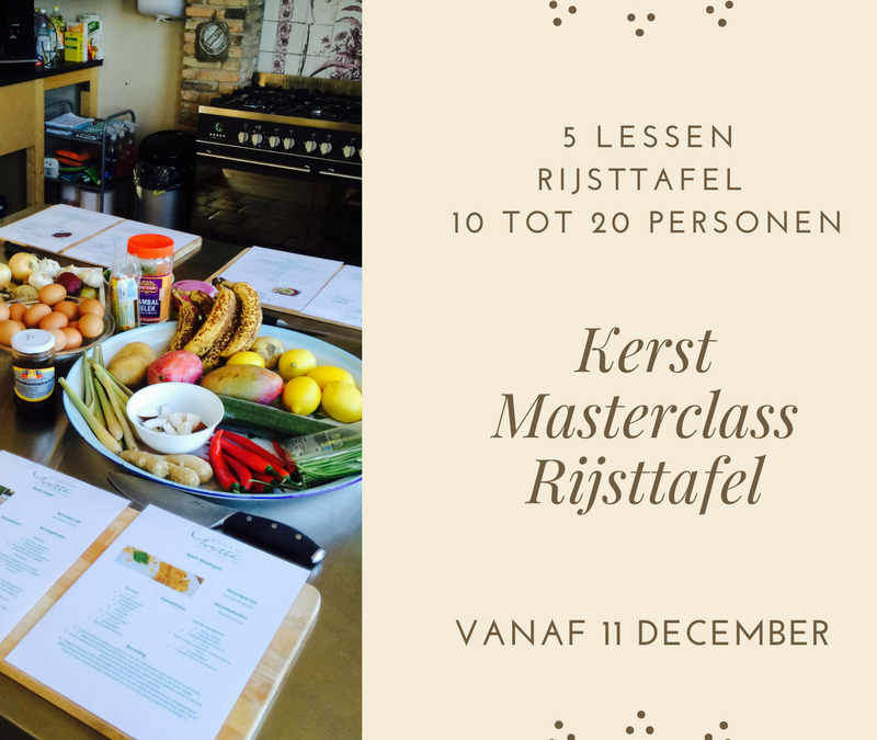Kerstmis Masterclasses Rijsttafel