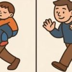 Teste de QI: encontrar 3 diferenças numa fotografia de pai